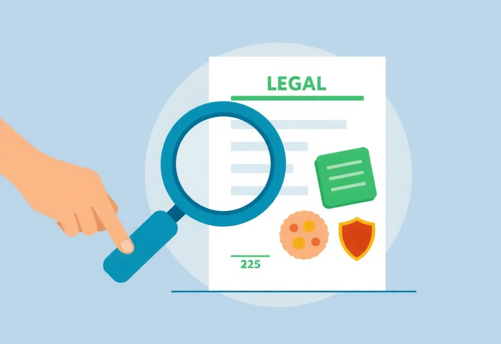 Ilustración de una lupa sobre un documento, simbolizando revisión de políticas